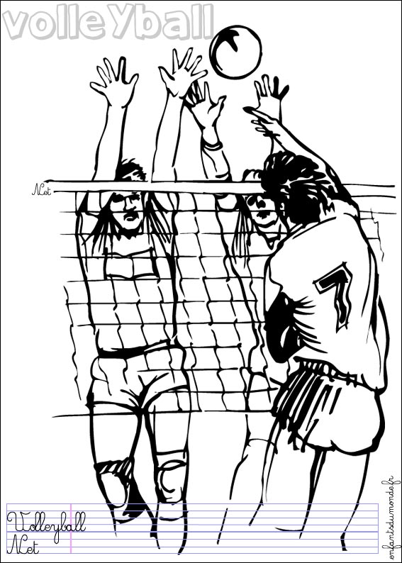coloriage volley 1